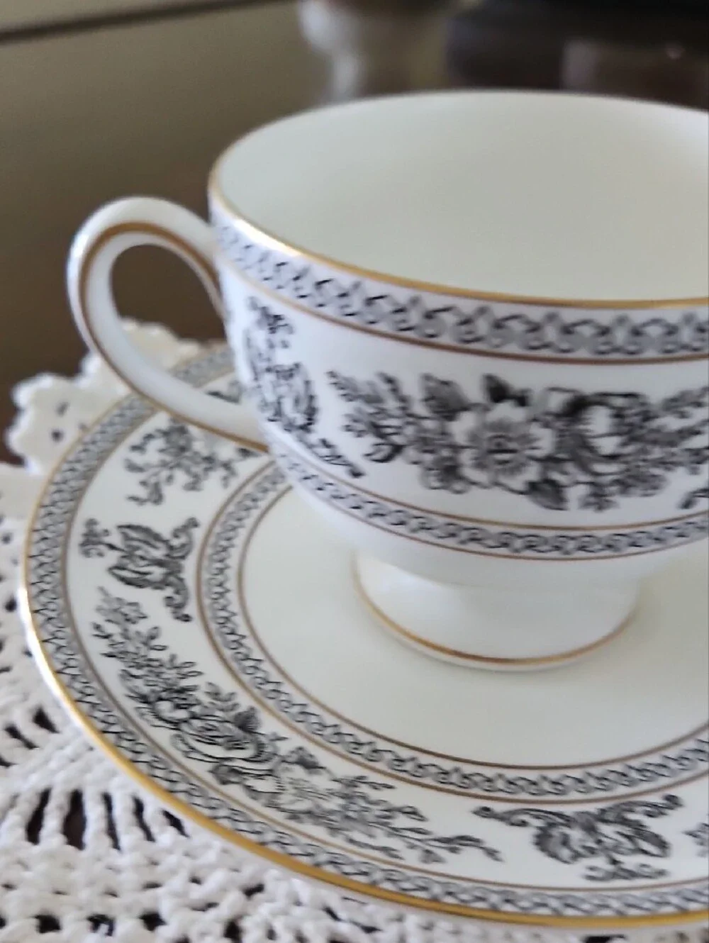 VTG Wedgwood Columbia Black Tea Cup and Saucer